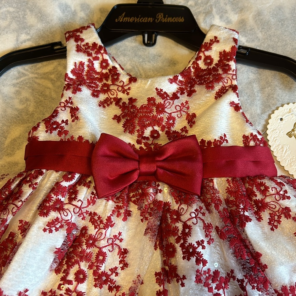 American princess, red, and white dress in new condition 12 months - Picture 2 of 12